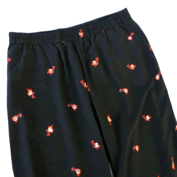 Ett Twa Trouser Pants Wide Leg Crop Floral Elastic Waistband Pull On Boho S - Picture 6 of 12